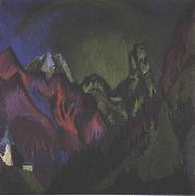 Ernst Ludwig Kirchner Tinzenhorn Zugen gorge near Monstein oil on canvas